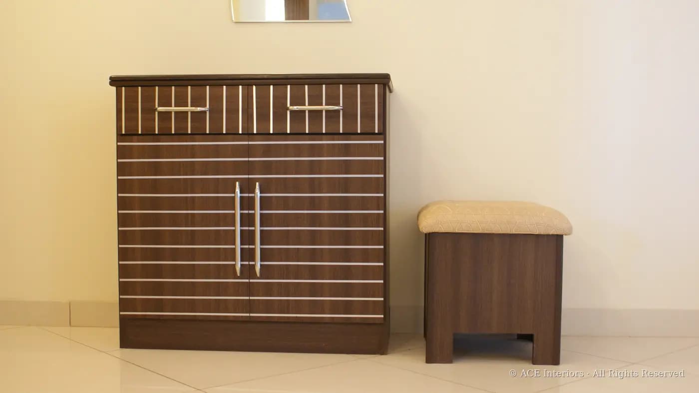 Slatted TV Unit